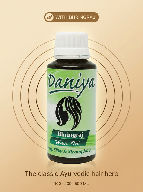 Daniya Bhringraj Hair Oil for Long, Silky & Strong Hair